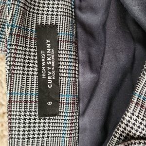 High Waist Curvy Skinny Trousers